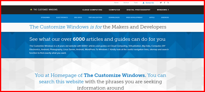 the customize windows