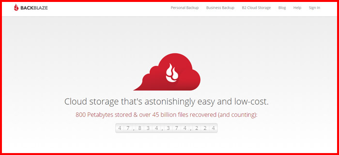 Backblaze screenshot