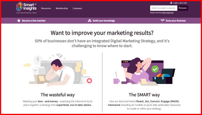 Smartinsights screenshot