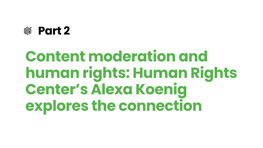 Content moderation and human rights