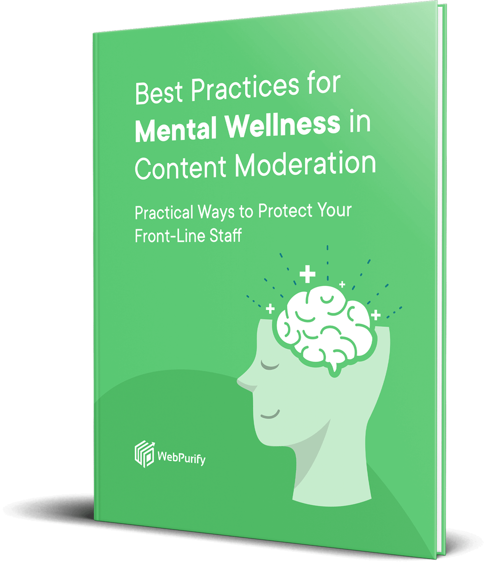 WebPurify Best Practices for Mental Wellness in Content Moderation eBook Cover